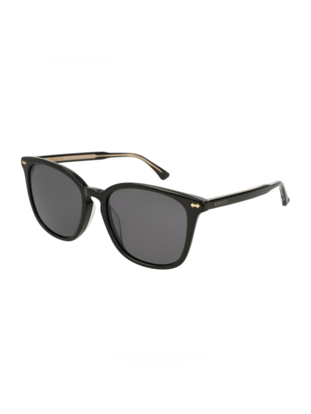 Gucci Women's Black Sunglasses with Gold Accents